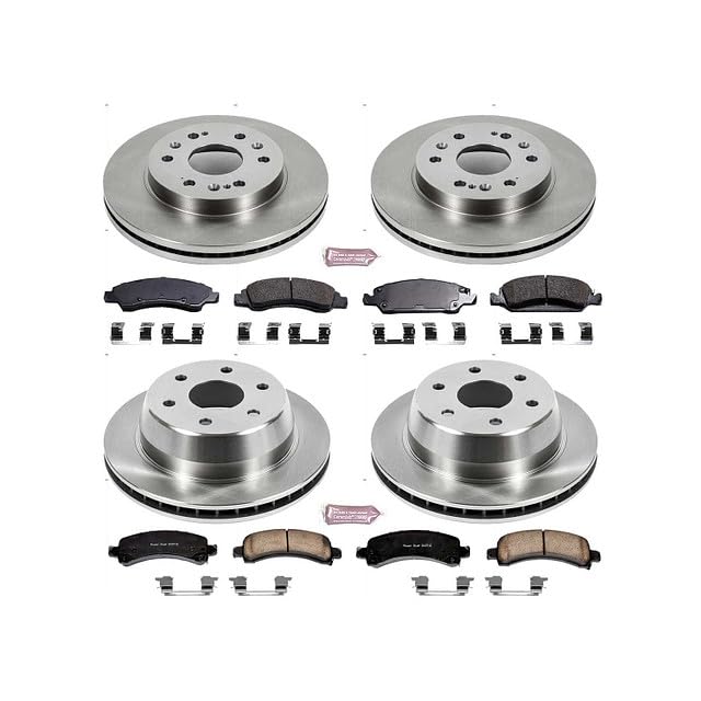 POWERSTOP Autospecialty KOE2826 Front and Rear Replacement Brake Kit-OE Brake Rotors & Ceramic Brake Pads
