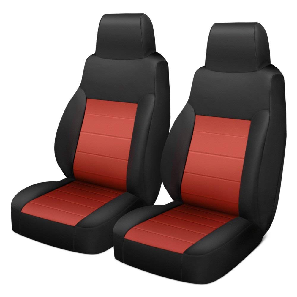 Seat Cover Kit, Front, Neoprene, Red | Rugged Ridge | 13211.53 | Fits 1991-1995 Jeep Wrangler YJ