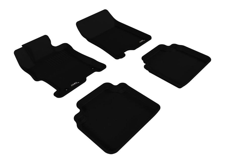 3D MAXpider - All-Weather Floor Mats L1HD00801509 for Honda Accord Sedan 2008-2012 Custom Fit Car Floor Liners, Kagu Series (1st & 2nd Row, Black)