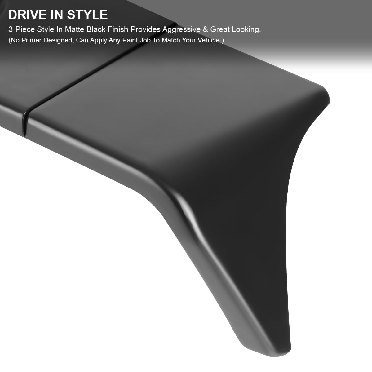 Matte Black SPEC-D TUNING Rear Roof Spoiler Cab Wing For 2013-2018 Dodge Ram 1500 Models