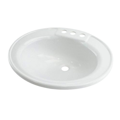Lippert Oval Replacement Lavatory Sink for RVs, Manufactured Homes, Travel Trailers, 5th Wheels and Motorhomes