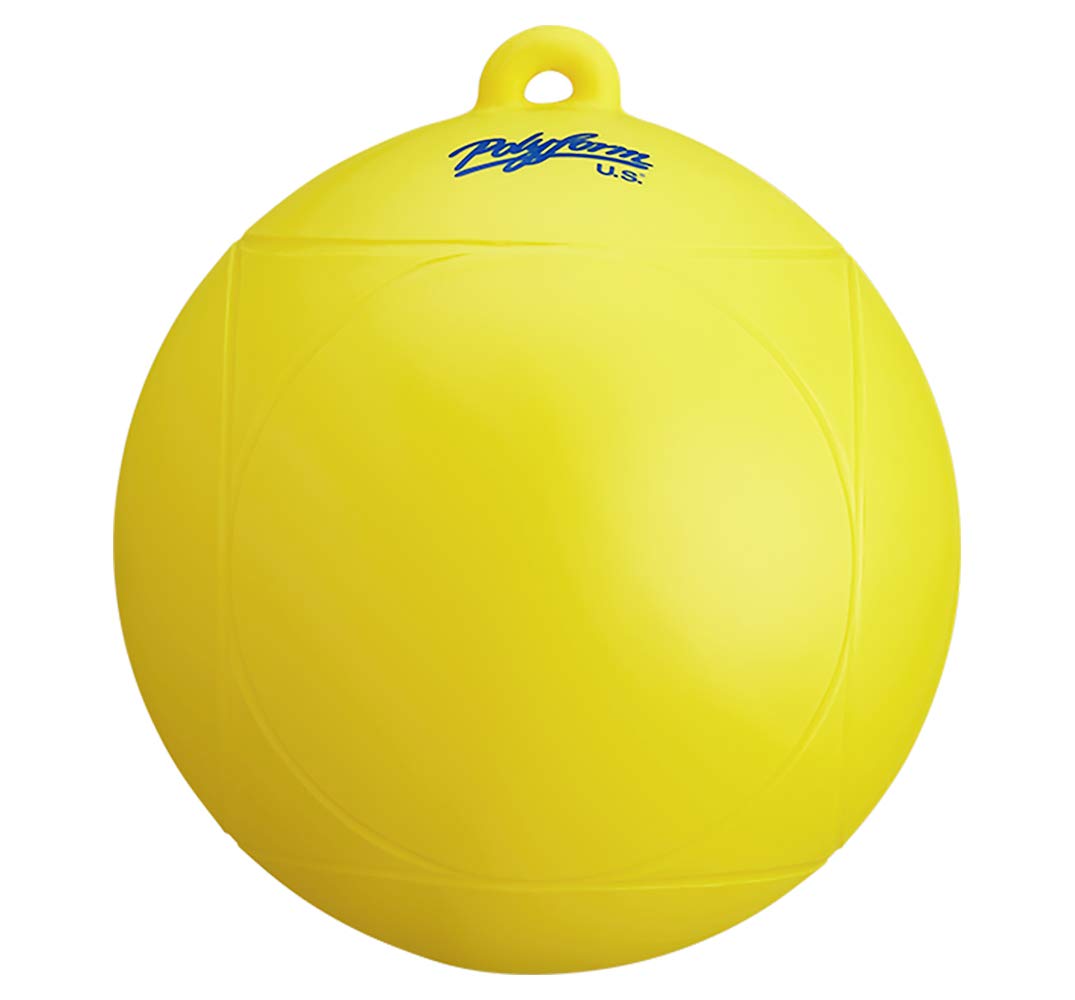 Yellow polyform 94348837 WS Series Water Ski Buoy-8" x 8.5", 15-Pack