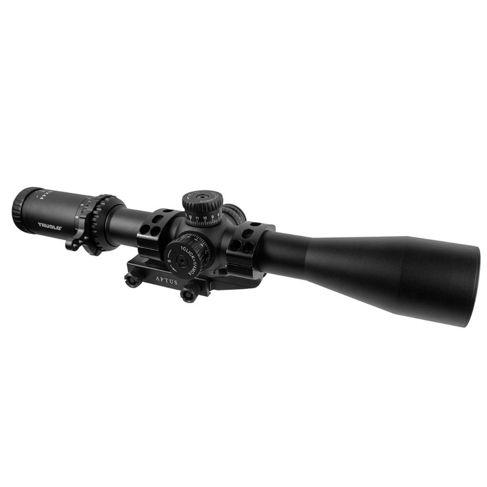 Eminus TRUGLO Tactical Hunting Shooting Durable Waterproof Fogproof Shock Resistant 30mm One-Piece Aluminum Tube Illuminated TacPlex-MOA Reticle Riflescope | Flip-Up Lens Cap Included | 4-16 x 44mm