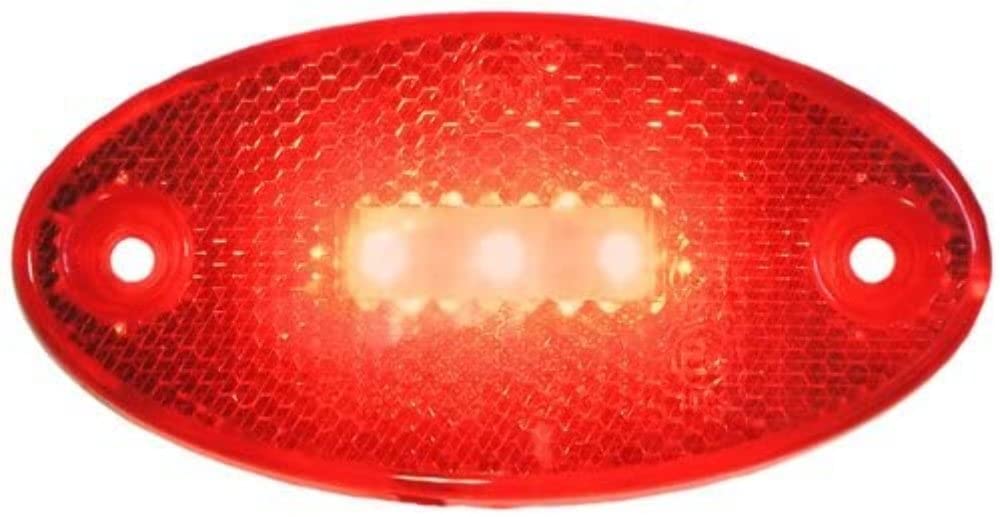 Led Rear Outline Marker Peterson 1200R, Ece, Oval, W/Reflex, 3.94"X1.97", Mv