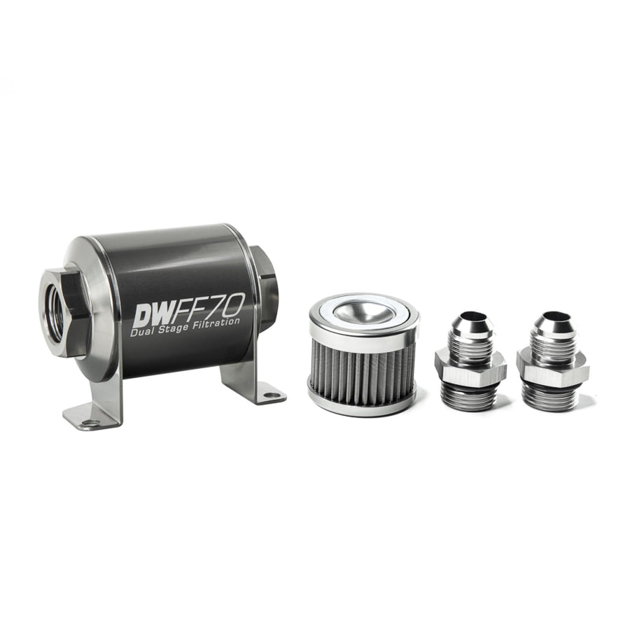 in-line DeatschWerks Fuel Filter and housing kit (8-03-070-040K-8)