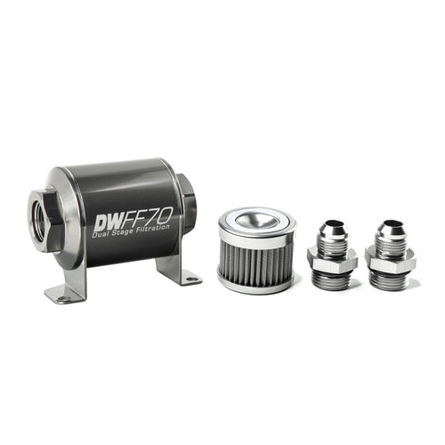 in-line DeatschWerks Fuel Filter and housing kit (8-03-070-040K-8)
