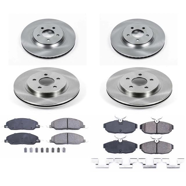 POWERSTOP Autospecialty KOE1381 Front and Rear Replacement Brake Kit-OE Brake Rotors & Ceramic Brake Pads For Ford Mustang 2005-2010 [Model Specific]