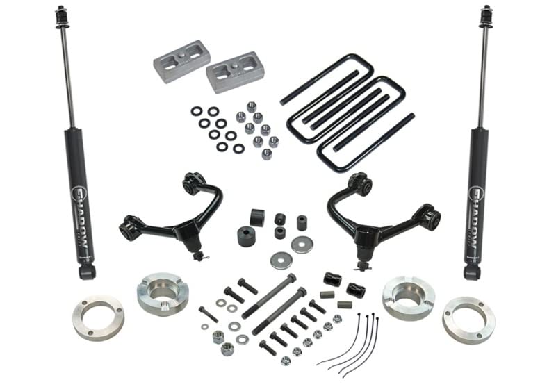 SUPERLIFT SUSPENSION RealTruck 3" Lift Kit for Toyota Tacoma | Complete Lift Kit with Rear Shadow Shocks & Front Upper Control Arms | K1012 | Fits 2005-2023 Toyota Tacoma (Will Not fit TRD Pro Models)