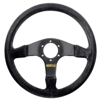 Black Sparco 015R375PSN Suede Steering Wheel
