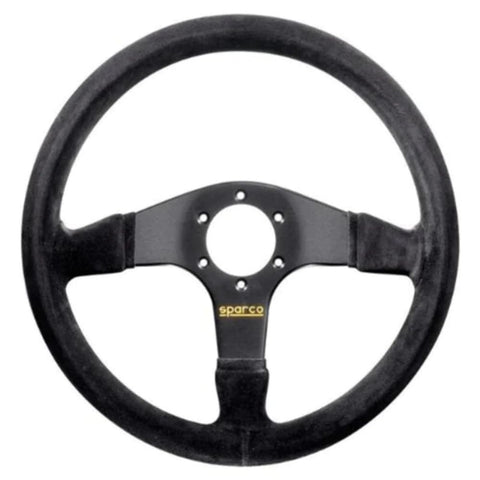 Black Sparco 015R375PSN Suede Steering Wheel