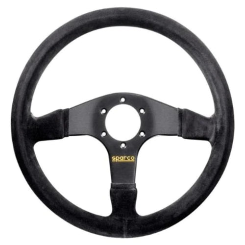 Black Sparco 015R375PSN Suede Steering Wheel