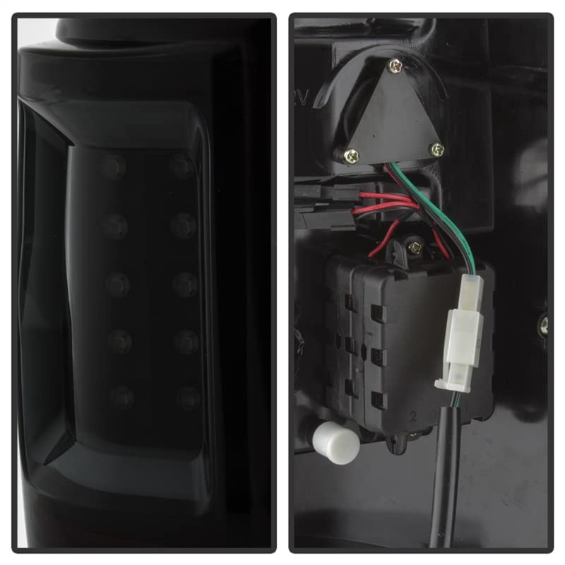 Ford F150 Spyder Auto 5084187 Styleside 04-08 (Not Fit Heritage & SVT) Version 2 Light Bar LED Tail Lights - Black Smoke