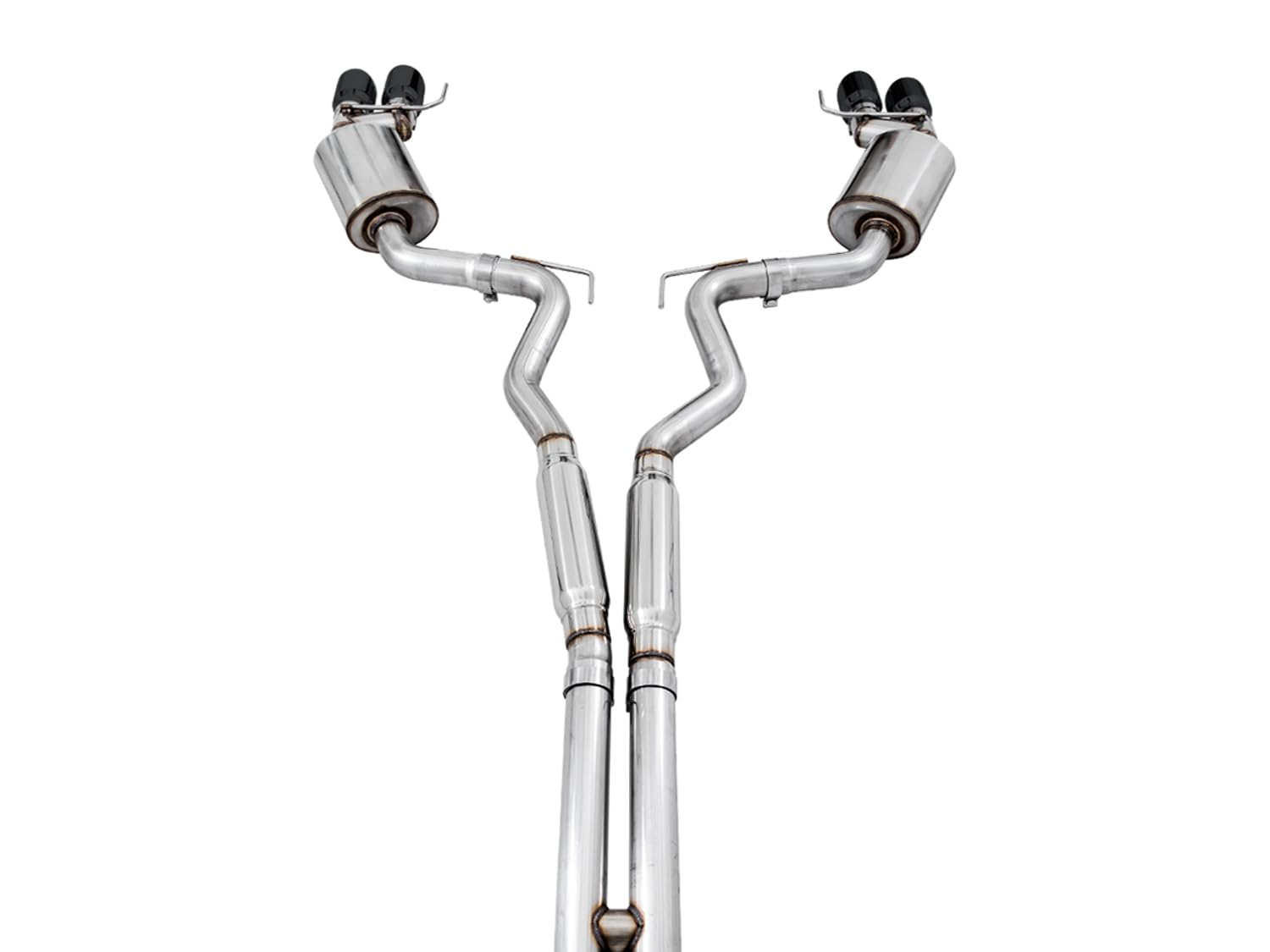 2018+ Ford Mustang GT (S550) AWE Tuning Cat-Back Exhaust - Touring Edition (Quad Diamond Black Tips) - 3015-43106