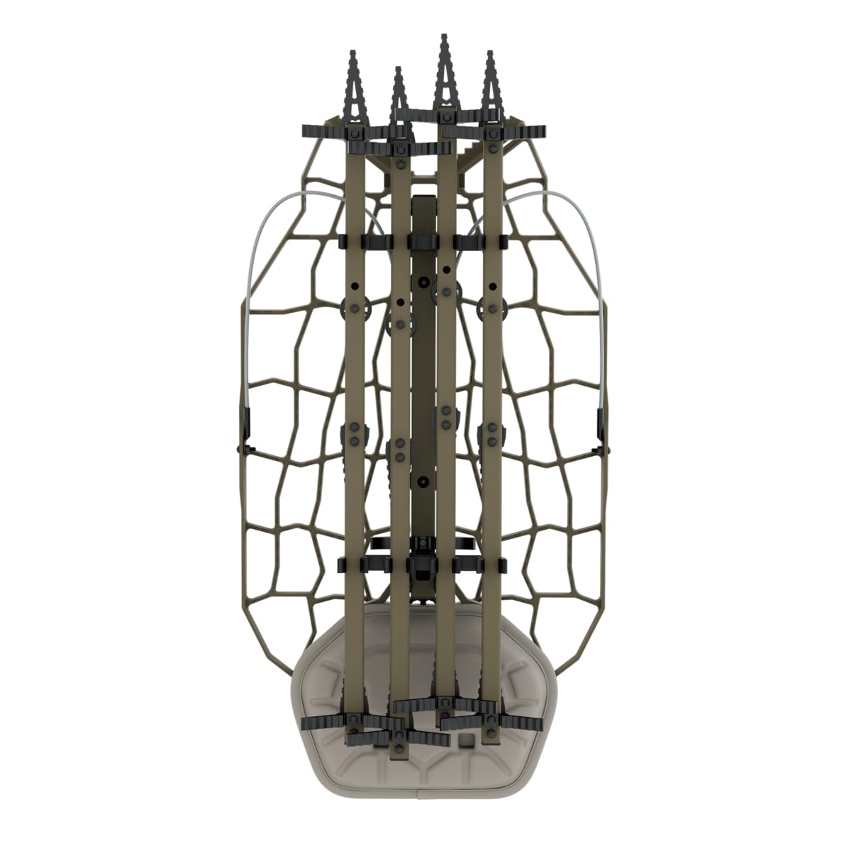 Echo Hunt Ready System NOVIX - Hunting Accessories Bundle w/Lock on Tree Stand & Tree Steps – Versatile & Packable – Frost-Coated Treestand Accessories - Made in USA, FDE (Flat Dark Earth)