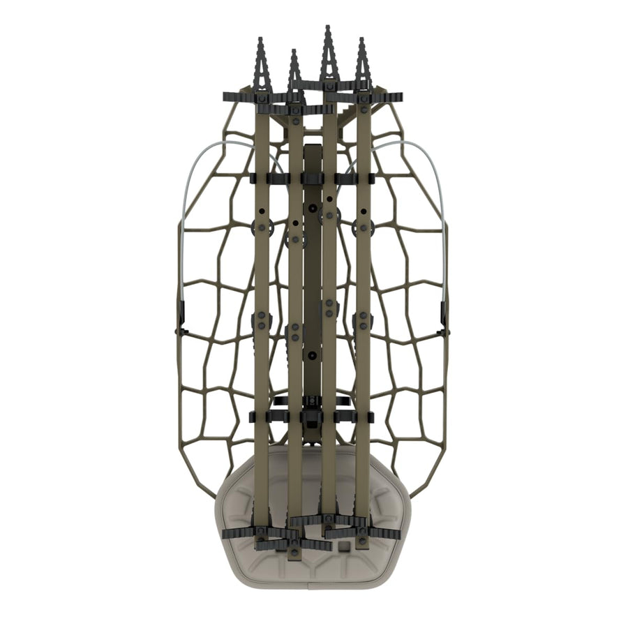 Echo Hunt Ready System NOVIX - Hunting Accessories Bundle w/Lock on Tree Stand & Tree Steps – Versatile & Packable – Frost-Coated Treestand Accessories - Made in USA, FDE (Flat Dark Earth)