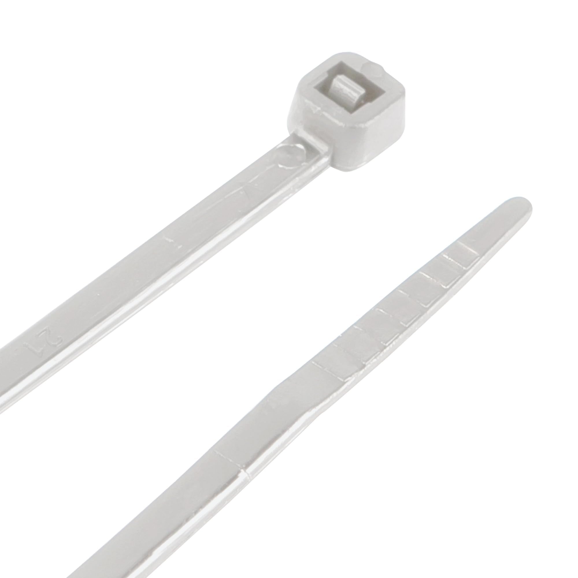 100 Pcs Performance Tool W2913 12-Inch White Cable Ties with 50 Lbs Tensile Strength in Resealable Bag