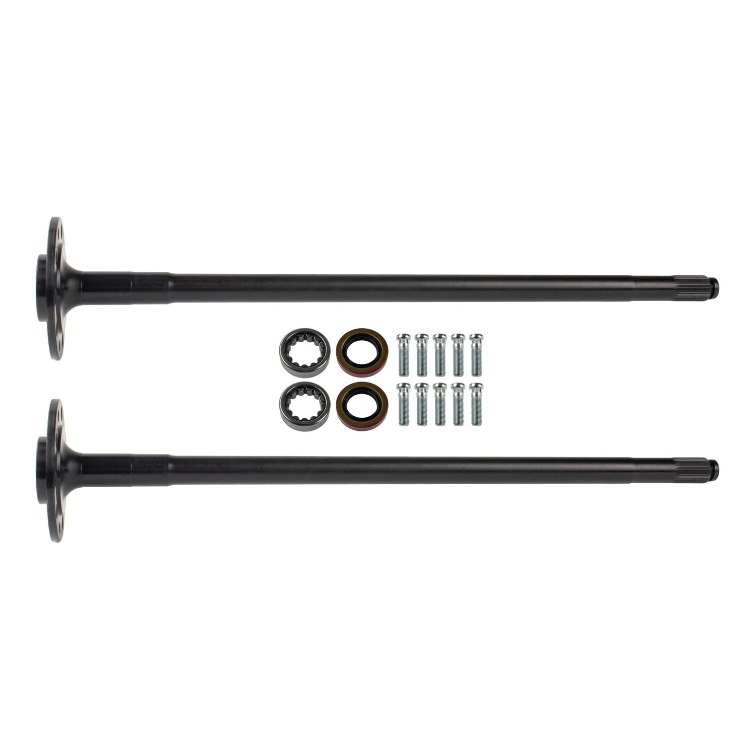 TEN Factory MG22100 Spline Drive Axle Shaft Assembly for GM 8.5, 5-Bolt 28 Spline Left and Right Fits Chevrolet Camaro/Chevelle/Nova (1965–1972) Replaces Alloy USA 12100 GM 8.2 Rear Axles