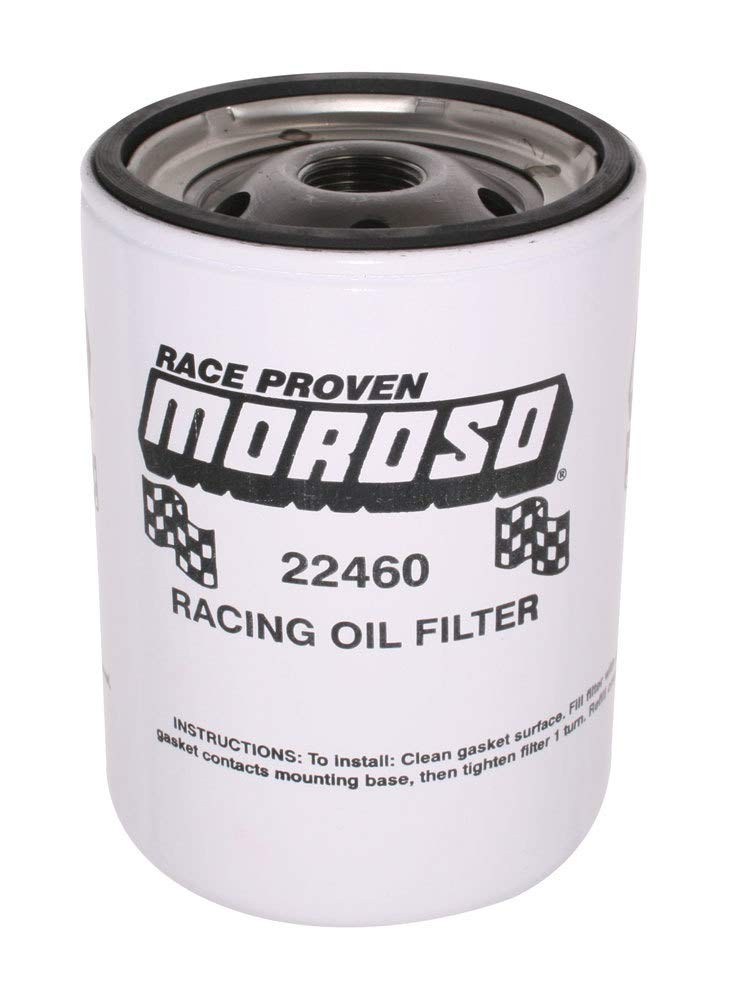 Moroso Racing Oil Filter 22460, Long Chevy w/ 13/16-16 Thread, PH13 TG13 HP4 51061 PF35 6438384 6437946 6435679 HP-3002 LF24 LF224