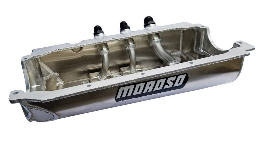 Moroso Aluminum Dry Sump Oil Pan 21564, Fits SBC Iron Eagle/Rocket Wide Rail, Dirt Late Model