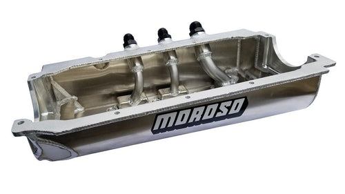 Moroso Aluminum Dry Sump Oil Pan 21564, Fits SBC Iron Eagle/Rocket Wide Rail, Dirt Late Model