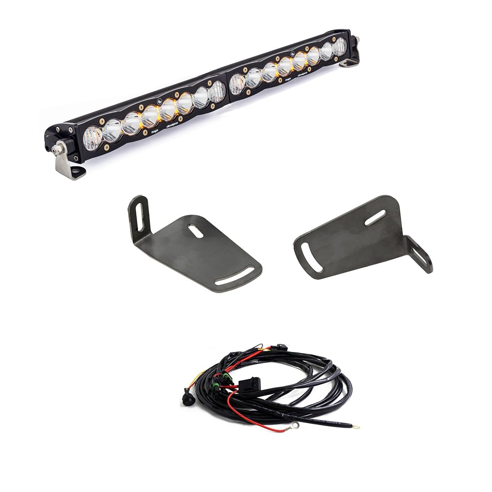 Baja Designs 20-inch S8 LED Bar Bumper Light Kit for Dodge 1500 TRX 2021-22 Truck (Driving/Combo; Clear)