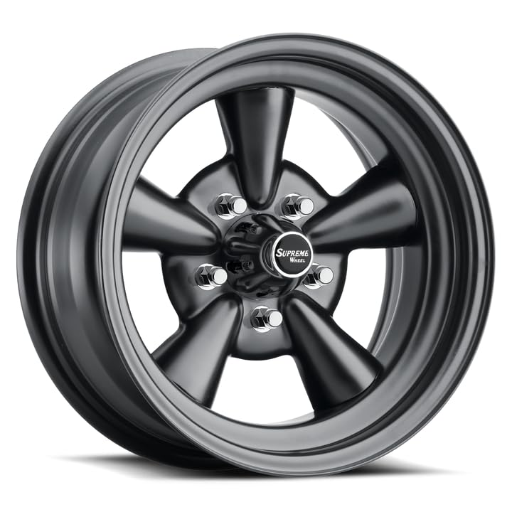 Allied Wheel Components 15X7 SUPREME MATTE BLACK 5X4.5/4.75 & 5X5