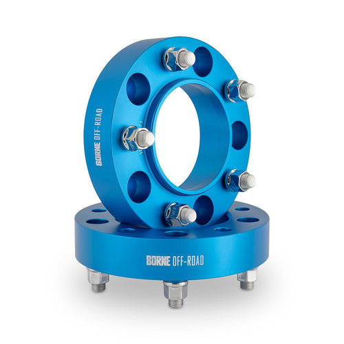 Borne Off-Road Mishimoto Wheel Spacers, 5x150, 110.1 Center Bore, M14x1.5, 25mm, Blue