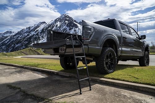 Traxion Tailgate New Ladder XL for All Trucks Including Lifted Trucks up to 50" Tailgate with articulating Patent Pending Frame for Uneven Ground.