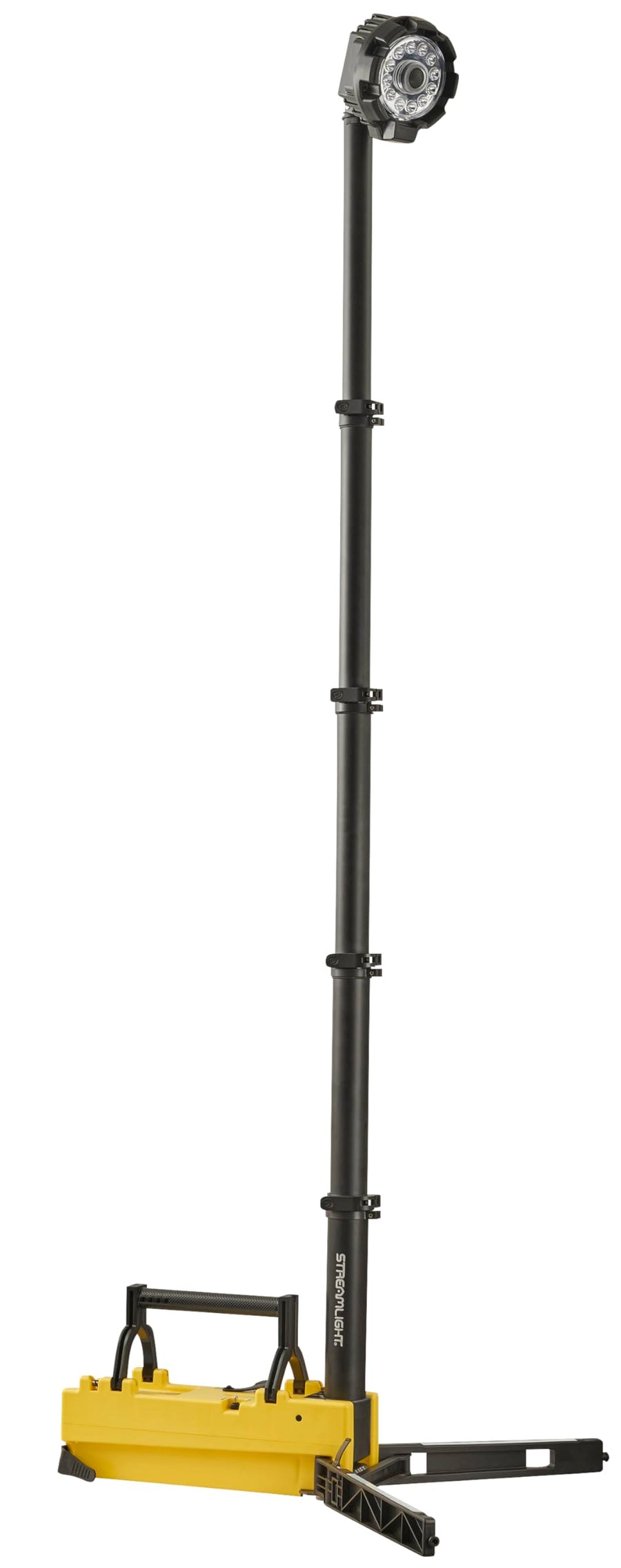 Streamlight Portable Scene Light 45670 10,000-Lumen Portable and Collapsible Flood Light with Heavy-Duty Shoulder Strap, 120V AC Charger, 12V DC Cord and 6-Foot Extension Pole, Yellow