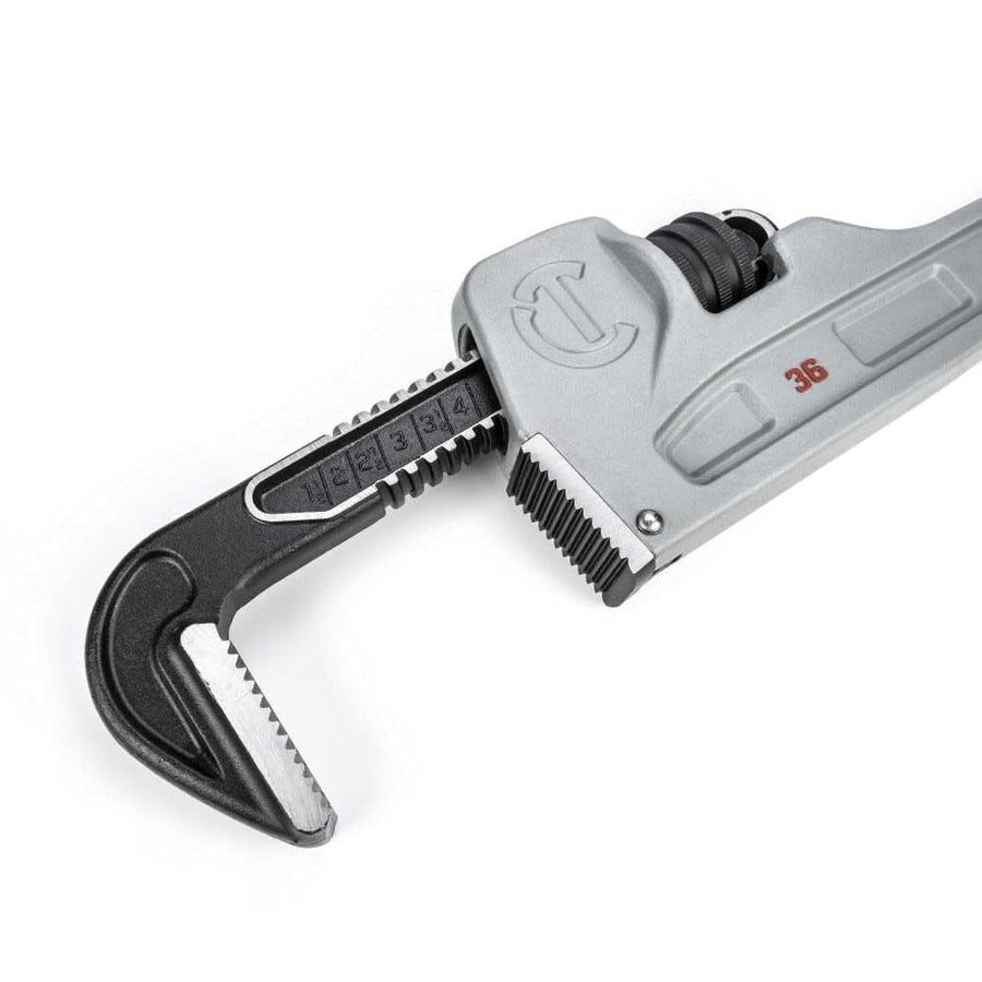Crescent Pipe Wrench Aluminum - Plumbing, Mechanic, Home Improvement & Repair Tool - Adjustable Wrench - 36" - CAPW36