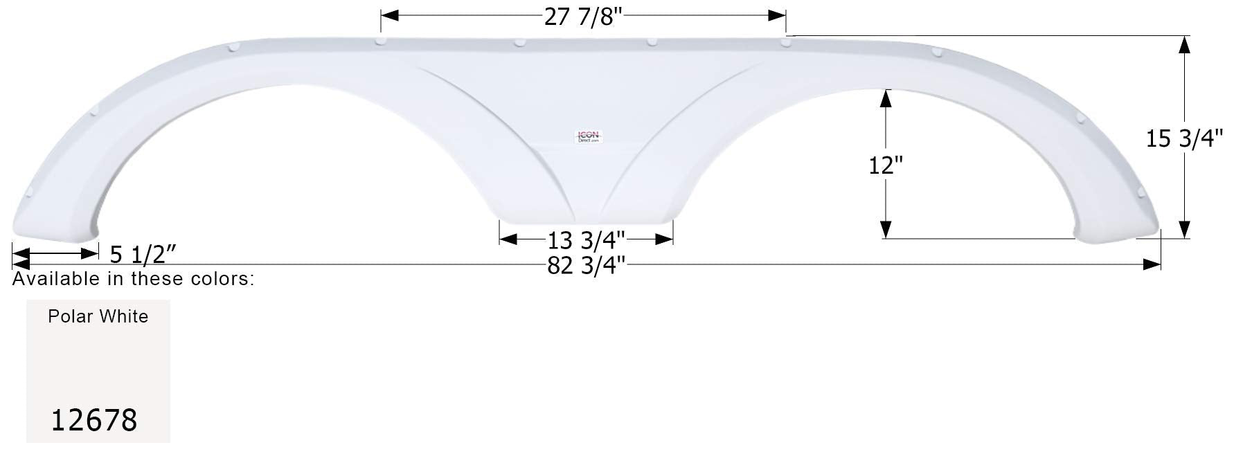 Fender Skirt ICON, Tandem, Dutchmen, FS2678, Polar White