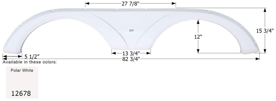 Fender Skirt ICON, Tandem, Dutchmen, FS2678, Polar White