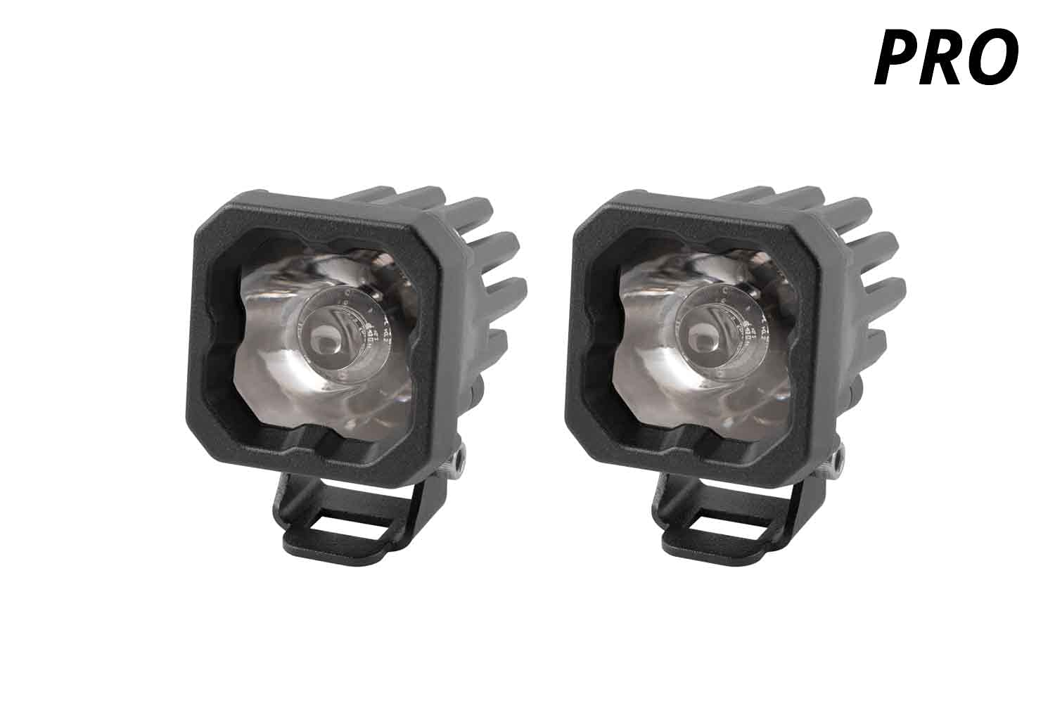Diode Dynamics SSC1 Pro Standard White LED Pod (pair), Wide w/Amber Backlight
