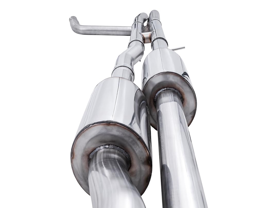 4th Gen AWE Tuning GM 1500 6.2L 0FG Catback Split Rear Exit (w/Bumper Cutouts) - Quad Diamond Tips - 3015-43204
