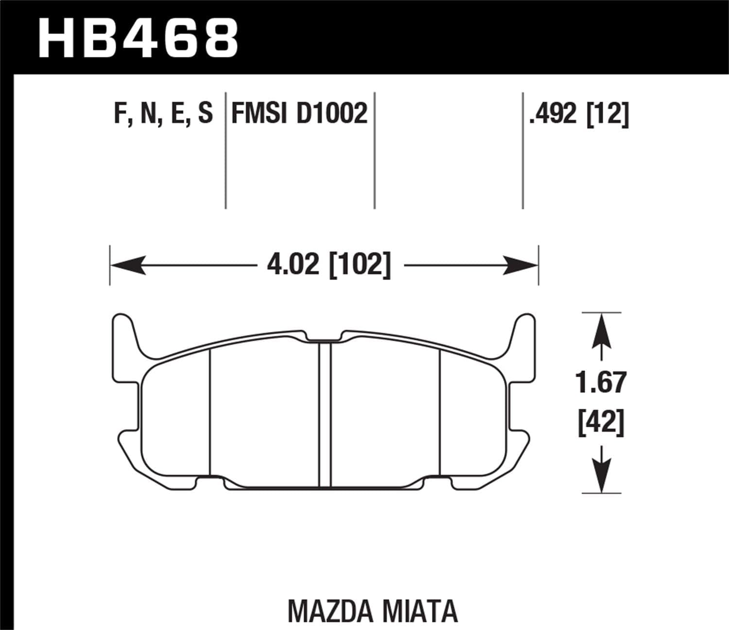 Hawk Performance HP Plus HB468N.492 Crossover Street/Motorsport Brake Pads