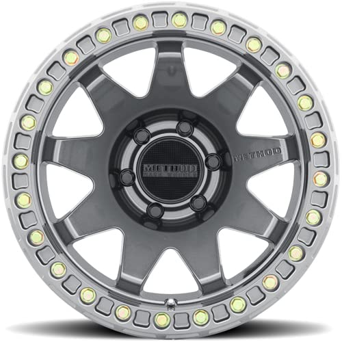108 Method Race Wheels Titanium Wheel with Gloss (17 x 9. inches /6 x 5 mm, -44 mm Offset)