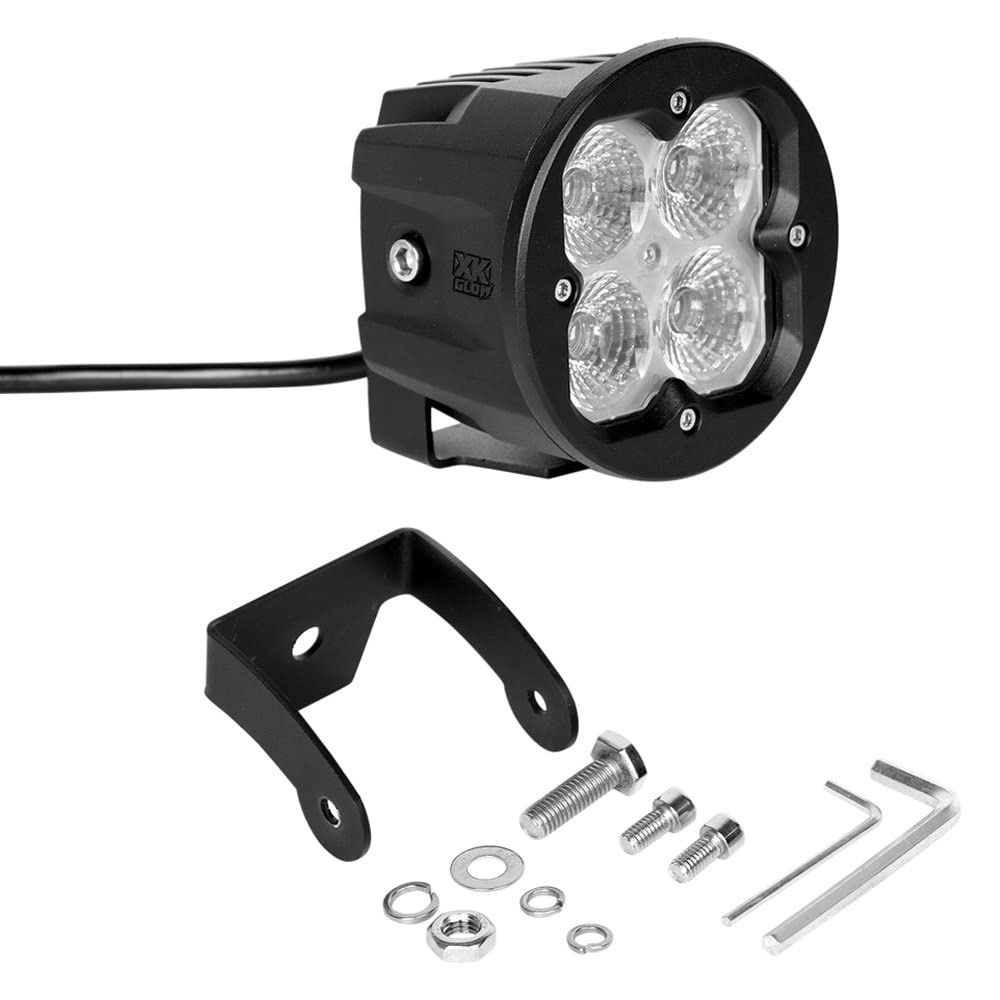 XKGLOW 2PC Fog Light Mount Cube Light Flood Beam SAE Bluetooth App Control