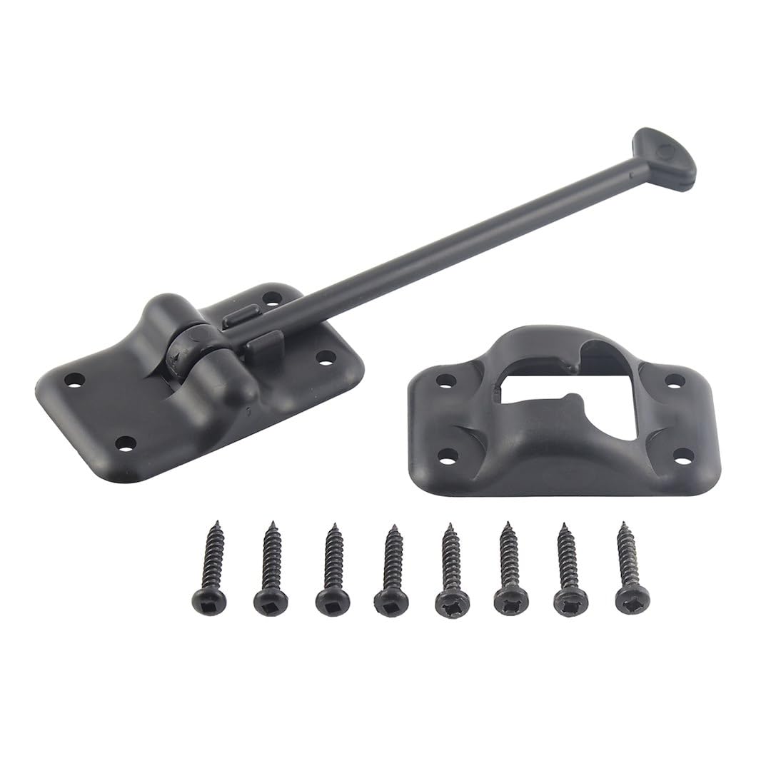 013085BL Ap Products Plastic Door Holdback 6 Black