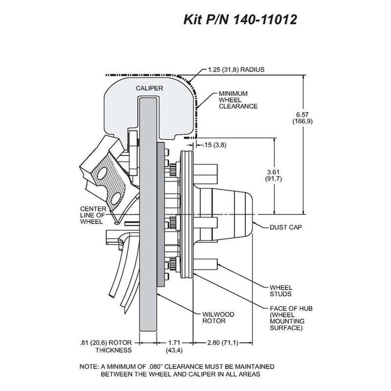 Red FDLI Front Kit,11.00"