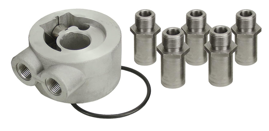 Thermostatic Derale Sandwich Adapter Kit, Silver 25702
