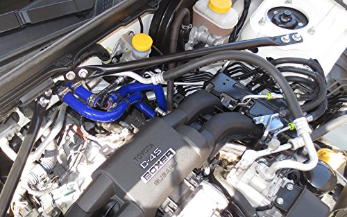 HPS Blue Heater Hose Kit Silicone Compatible for 2013-2016 Scion FRS 2013-2020 Subaru BRZ 2017-2020 Toyota 86 2.0L 2022-2025 Subaru BRZ 2022-2025 Toyota GR86 2.4L, 57-1226-BLUE