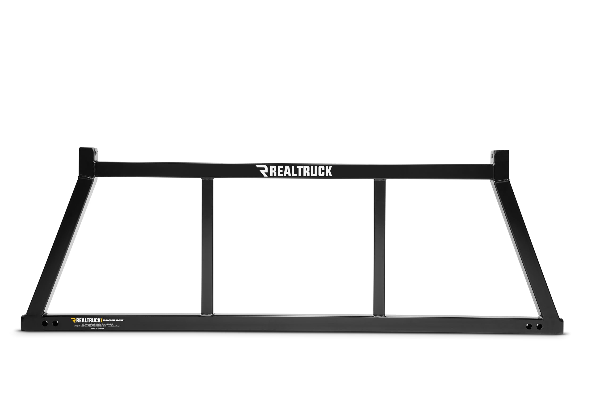 BACKRACK RealTruck Open Rack Frame Only | Black, No Drill | 14800 | Fits 2001-2025 Chevrolet/GMC Silverado/Sierra 2500/3500HD; 2017-2025 Dodge RAM 1500/2500/3500; 2004-2025 Nissan Titan & Others