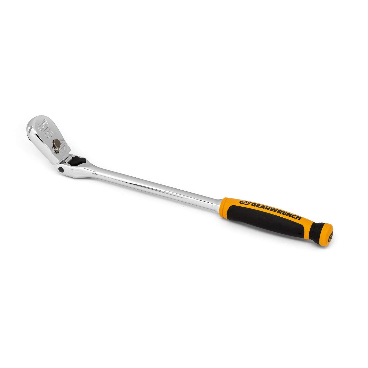 3/8" GEARWRENCH Drive 90 Tooth Dual Material Locking Flex Head Teardrop Ratchet 13" - 81267T