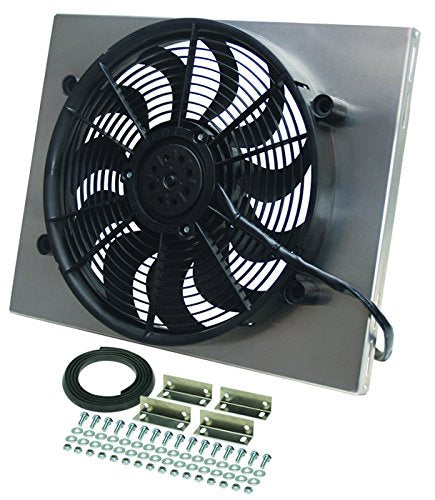 Black Derale 16822 High Output Single Radiator Fan