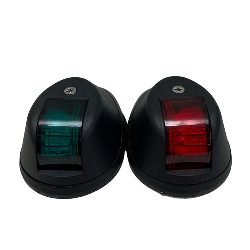 Marine Sport Lighting Bow Light Marine Fit 12V-24V Starboard GREEN and Port RED LED light set with Black Shell MSPS12BSGR