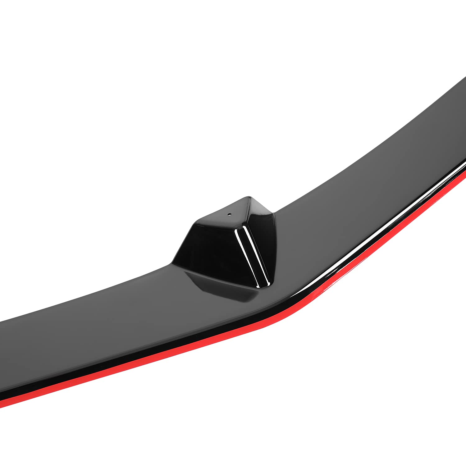 Glossy Black Spec-D Tuning Red Trim Front Bumper Lip Spoiler Compatible with 2012-2014 Mercedes Benz W204