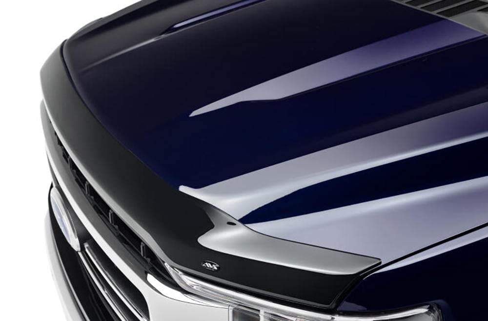Aeroskin Hood Protector Auto Ventshade [AVS] | Fits 2021 - 2025 Ford F-150, (Excludes Tremor, Platinum, King Ranch) | Low Profile Deflector / Bug Shield - 1 pc., Smoke | 322196