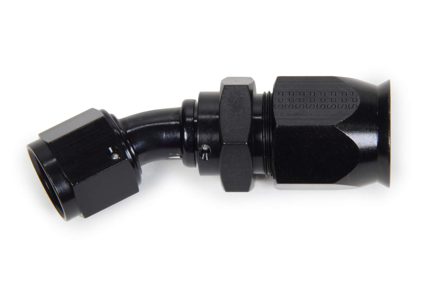 Fragola Fitting, Race-Rite Hose End, PTFE Hose, 30 Degree, 12 an Female to 12 an Hose, Swivel, Aluminum, Black, Each
