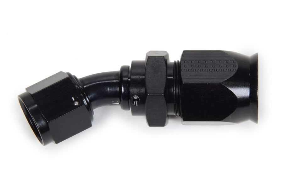 Fragola Fitting, Race-Rite Hose End, PTFE Hose, 30 Degree, 12 an Female to 12 an Hose, Swivel, Aluminum, Black, Each