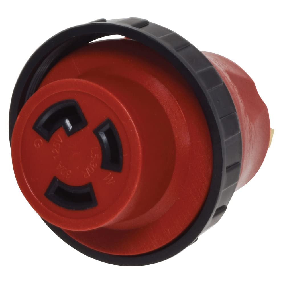 Valterra Mighty Cord A10-3030DAVP Detachable Adapter Plug - 30AM to 30AF, Red (Carded)
